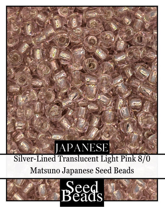 5011SB Silver-Lined Translucent Light Pink 8/0 (15g pkg)