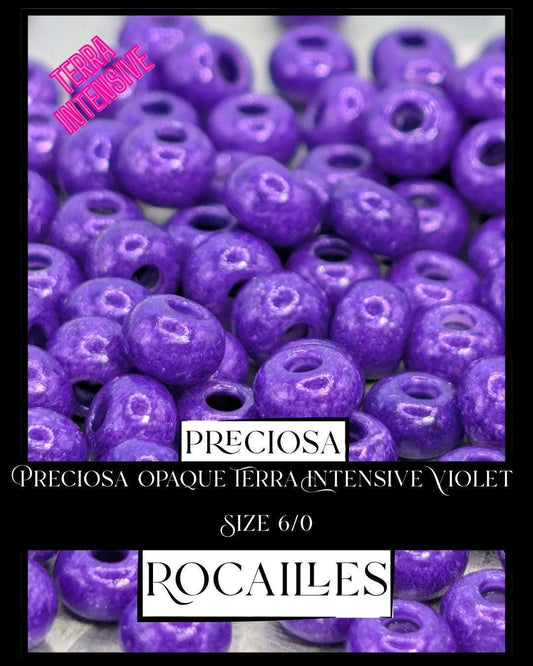 Preciosa Opaque Terra Intensive Violet Size 6/0 (10g pkg)