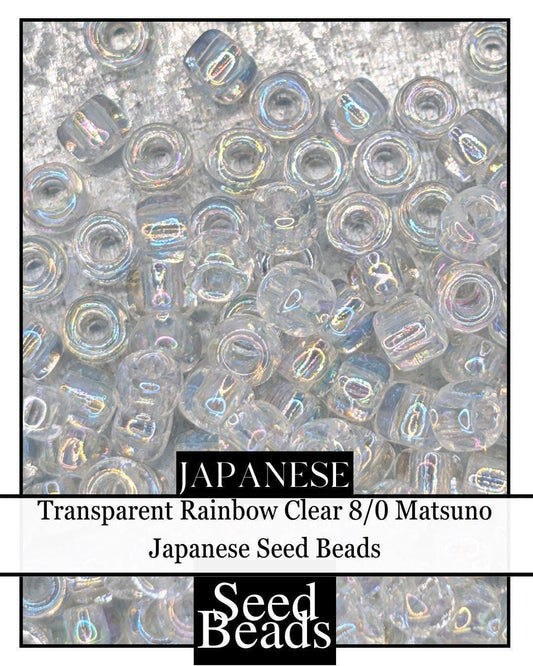 8210SB Transparent Rainbow Clear 8/0 (15g pkg)