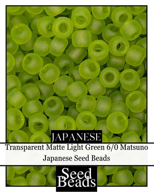 5593SB Transparent Matte Light Green 6/0 (15g pkg)