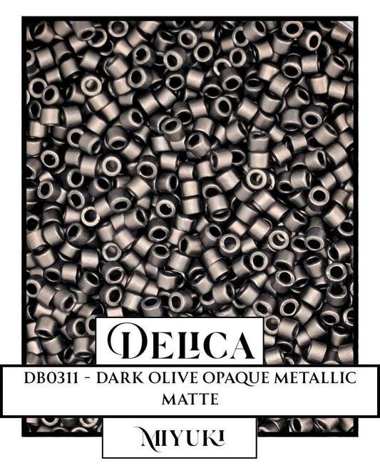 DB0311 - Dark Opaquelive Metallic Matte (7.5g pkg) | Bead Weaving | High Quality Uniform Beads