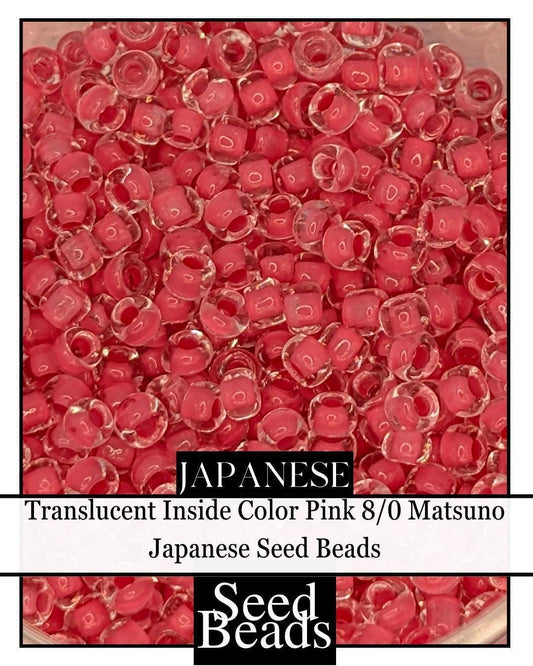 8298SB Translucent Inside Color Pink 8/0 (15g pkg)
