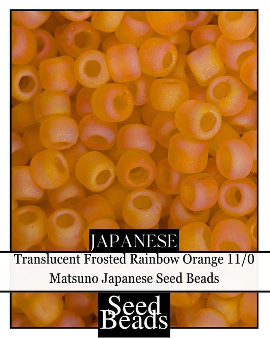 4861SB Translucent Frosted Rainbow Orange 11/0 (15g pkg)
