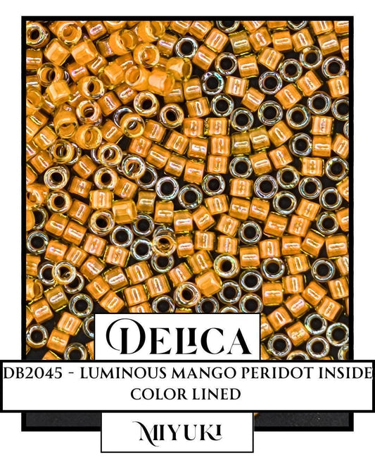 DB2045 - Luminous Mango | Miyuki Delica Size 11/0  for Jewelry Making & Bead Weaving   (7.5g pkg)
