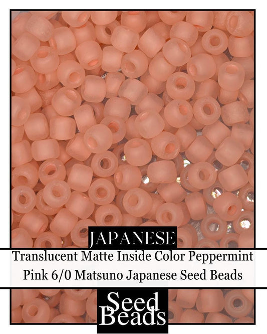 5413SB Translucent Matte Inside Color Peppermint Pink 6/0 (15g pkg)