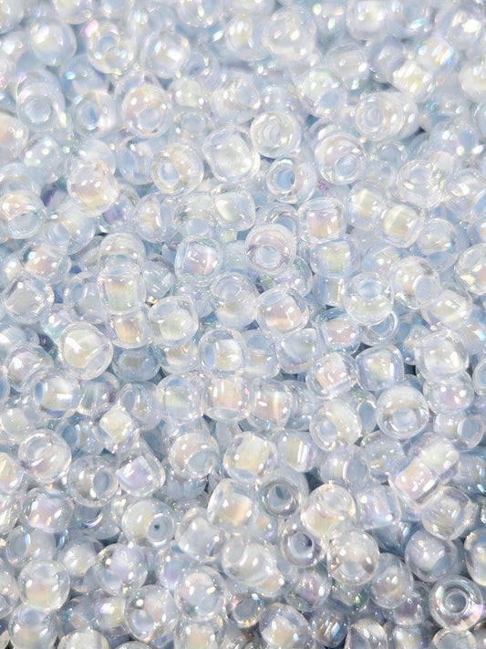 8328SB Translucent Inside Color Rainbow Ice Blue  8/0 Round Japanese Seed Beads (15g pkg)