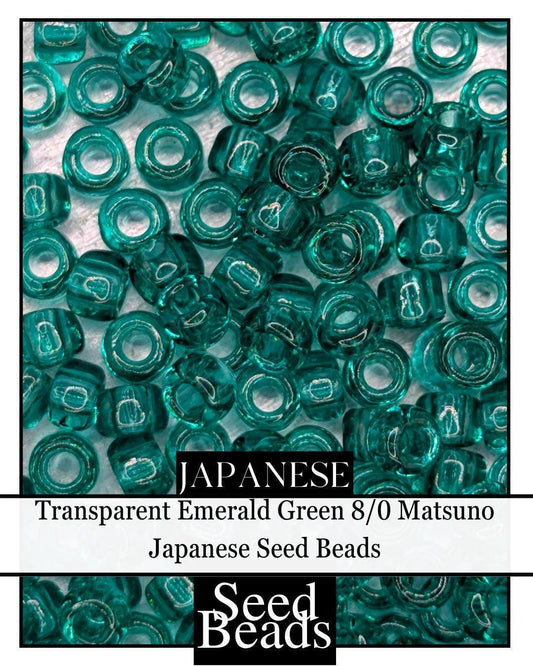4451SB Transparent Emerald Green 8/0 (15g pkg)