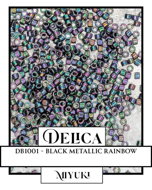 DB1001 - Metallic Plum Emerald Gold Iris | Miyuki Delica Size 11/0 Seed Beads for Jewelry Making & Bead Weaving   (7.5g pkg)