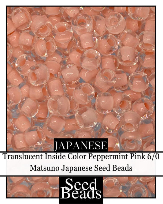 5344SB Translucent Inside Color Peppermint Pink 6/0 (15g pkg)