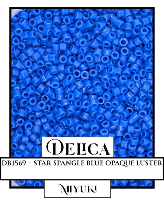 DB1569 - Star Spangle Blue Opaque Luster (7.5g pkg) | Bead Weaving | High Quality Uniform Beads