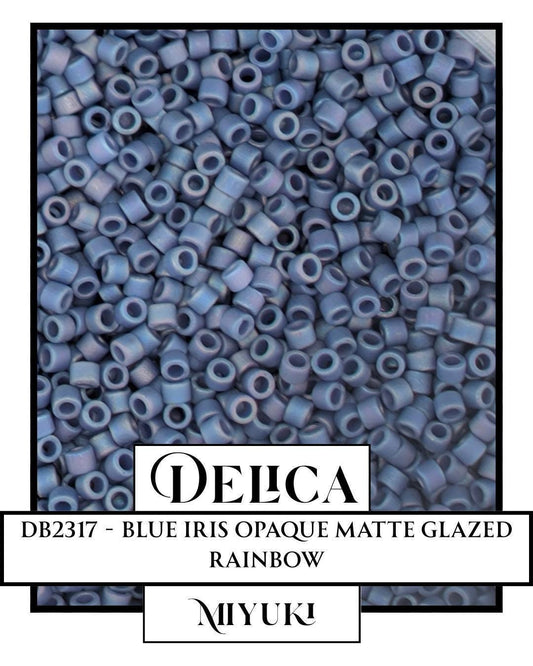 DB2317, Miyuki Delica, Seed Bead, Premium 11/0 Opaque Matte Rainbow, Beadweaving Supplies