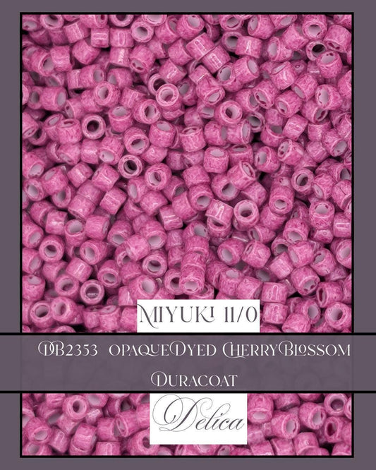 DB2353-Opaque Dyed Cherry Blossom  Duracoat| Miyuki Delica Size 11/0  for Jewelry Making & Bead Weaving   (7.5g pkg)