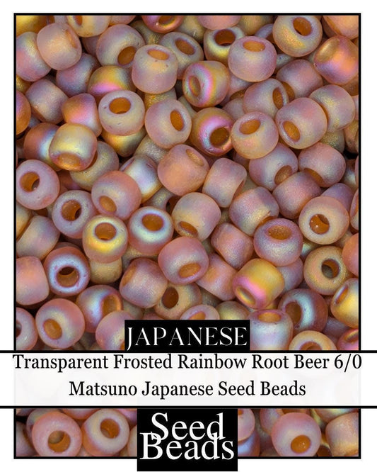 5962SB Transparent Frosted Rainbow Root Beer 6/0 (15g pkg)
