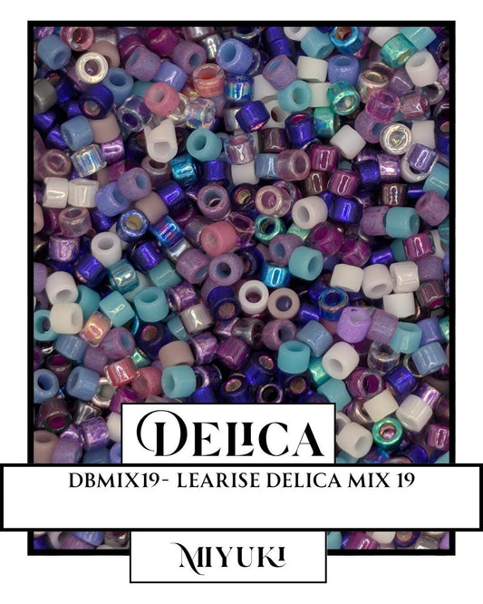 The image is a collage of various colorful beads, including clear, blue, purple, and pink beads, arranged in a visually appealing manner.