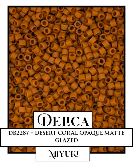 DB2287 - Desert Coral Opaque Matte Glazed (7.5g pkg) | Bead Weaving | High Quality Uniform Beads