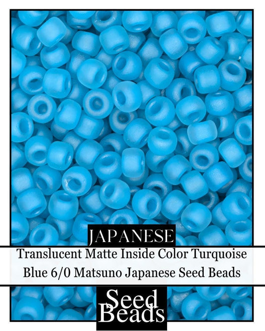 5443SB Translucent Matte Inside Color Turquoise Blue 6/0 (15g pkg)