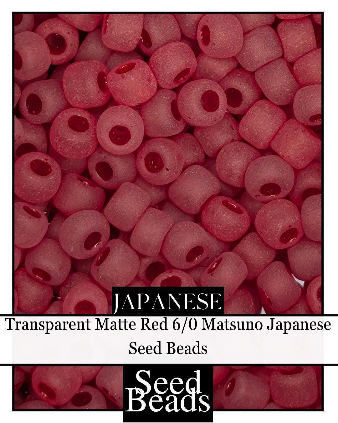 8332SB Transparent Ruby Red Matte 8/0 (15g pkg)
