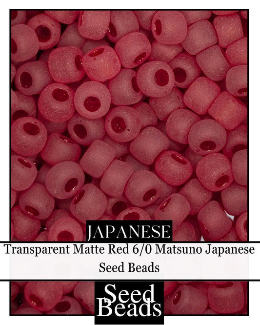 8332SB Transparent Ruby Red Matte 8/0 (15g pkg)