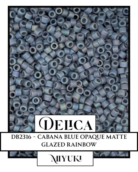 DB2316, Miyuki Delica, Seed Bead, Premium Small Quantity Beads, Opaque Matte Rainbow, Bead Weaving Supplies