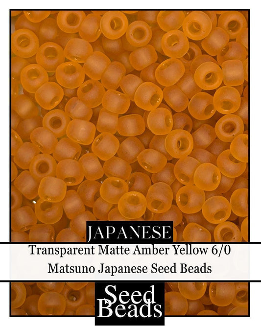 5542SB Transparent Matte Amber Yellow 6/0 (15g pkg)