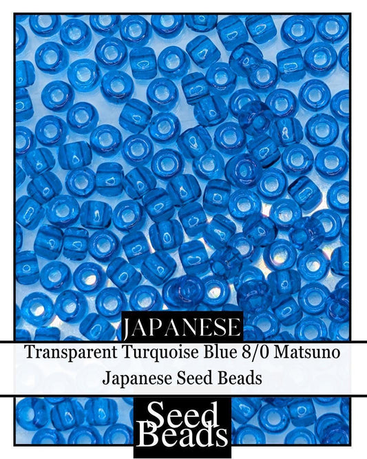 4448SB Transparent Cobalt 8/0 (15g pkg)