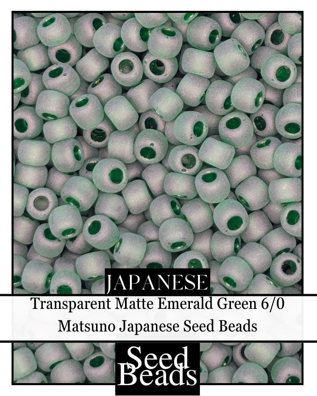 5605SB Transparent Matte Emerald Green 6/0 (15g pkg)
