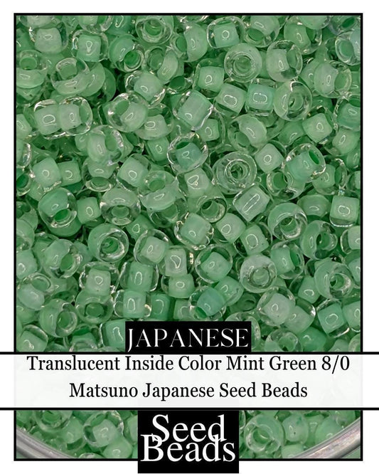 8314SB Translucent Inside Color Mint Green 8/0 (15g pkg)