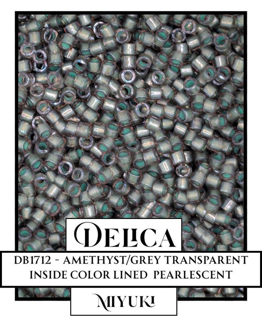 DB1712 -  Mint Pearl LIned Pink Mist | Miyuki Delica Size 11/0 Seed Beads for Jewelry Making & Bead Weaving   (7.5g pkg)