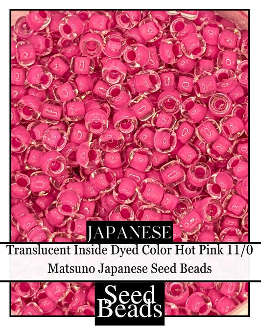 1697SB Translucent Inside Dyed Color Hot Pink 11/0 (15g pkg)