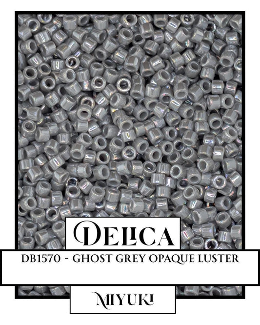 DB1570 - Ghost Grey Opaque Luster (7.5g pkg) | Bead Weaving | High Quality Uniform Beads