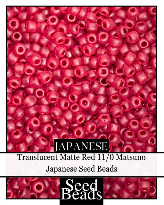 1898SB Translucent Matte Red 11/0 (15g pkg)