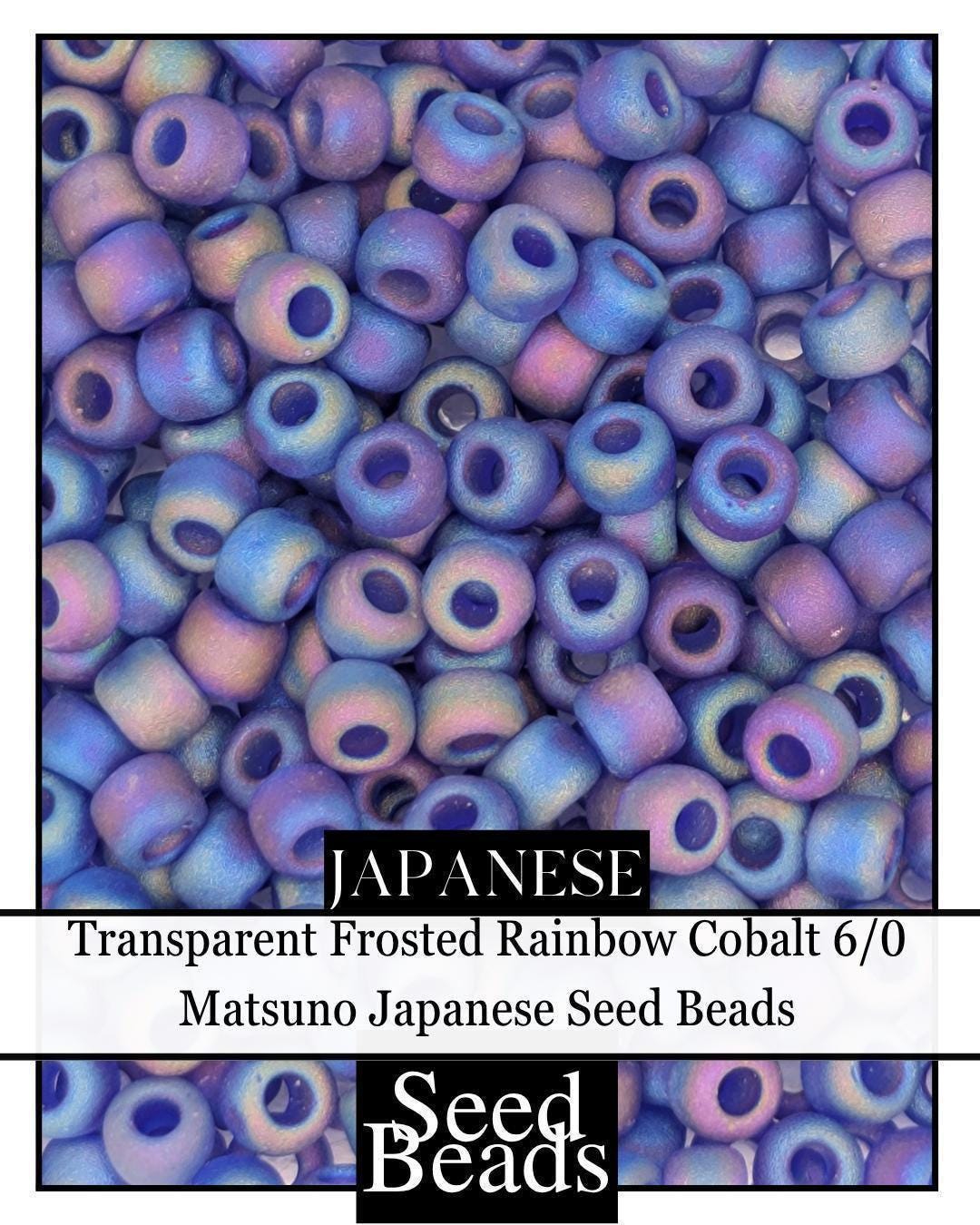 5947SB Transparent Frosted Rainbow Cobalt 6/0 (15g pkg)