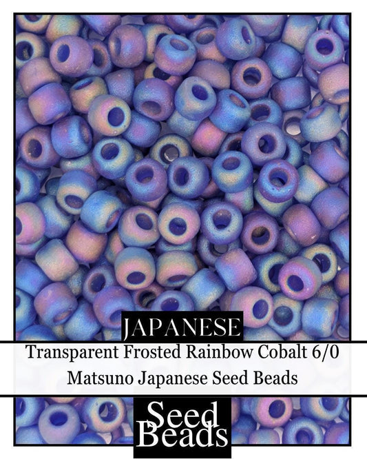 5947SB Transparent Frosted Rainbow Cobalt 6/0 (15g pkg)