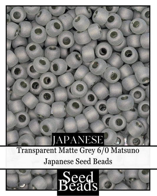 5617SB Transparent Matte Grey 6/0 (15g pkg)