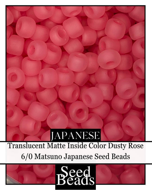 5404SB Translucent Matte Inside Color Dusty Rose 6/0 (15g pkg)