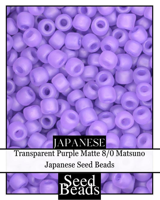 8340SB Transparent Purple Matte 8/0 (15g pkg)