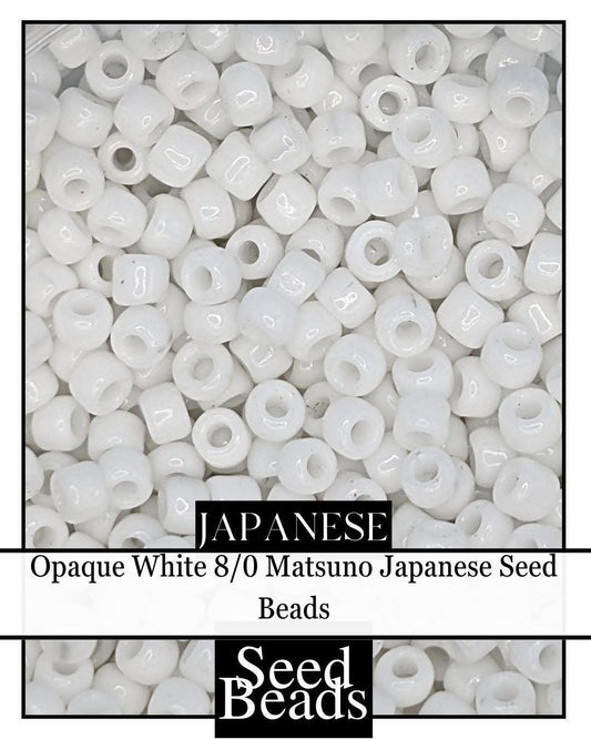 4478SB Opaque White  8/0 Round Japanese Seed Beads (15g pkg)