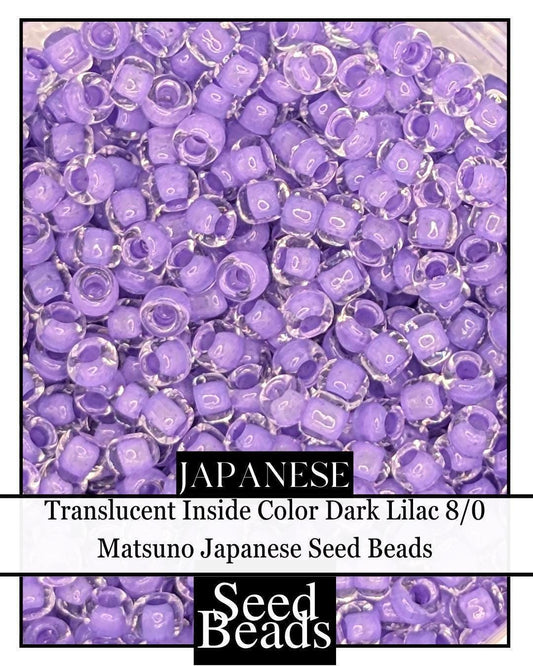 8306SB Translucent Inside Color Dark Lilac 8/0 (15g pkg)