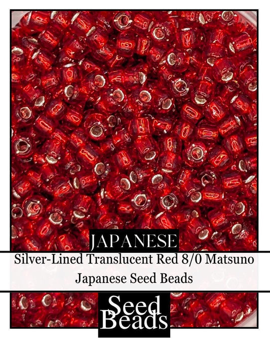 4951SB Silver-Lined Translucent Red 8/0 (15g pkg)