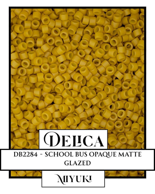 DB2284 - School Bus Opaque Matte Glazed (7.5g pkg) | Bead Weaving | High Quality Uniform Beads