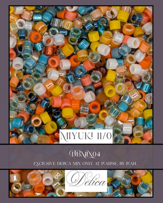 DBMIX04 Miyuki Delica Mix Seed Beads 11/0, Exclusive Bead Mix By Leah   (7.5g pkg) | Bead Weaving | High Quality Uniform Beads