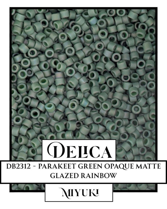 DB2312 Miyuki Delica, Seed Bead, 11 0 Miyuki Delica, Premium Small Quantity, Opaque Matte Rainbow, Bead Weaving Supplies