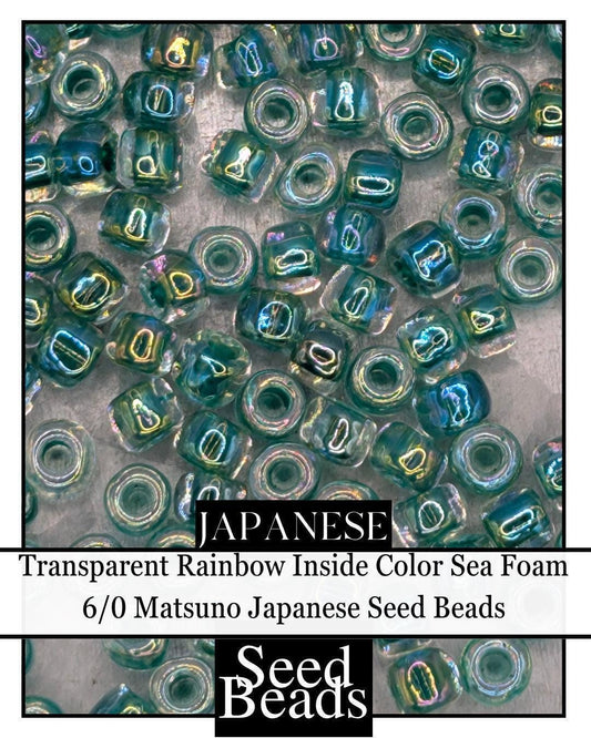 5659SB Transparent Rainbow Inside Color Sea Foam 6/0 (15g pkg)
