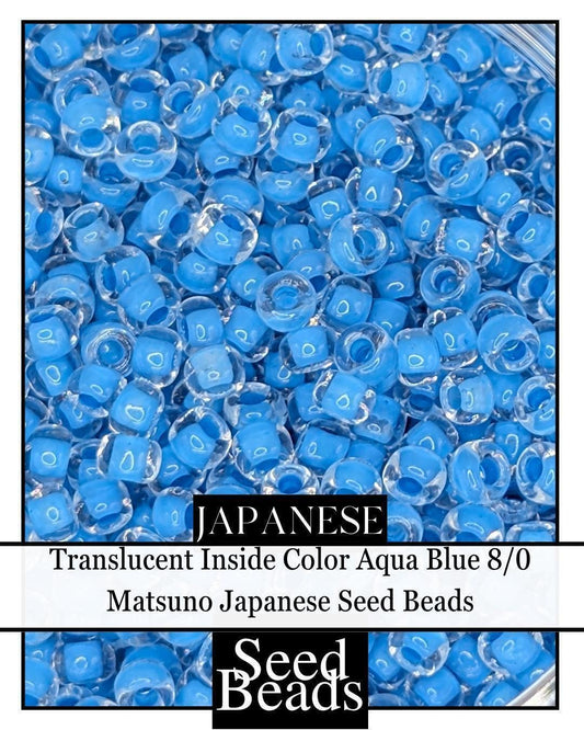 8310SB Translucent Inside Color Aqua Blue 8/0 (15g pkg)