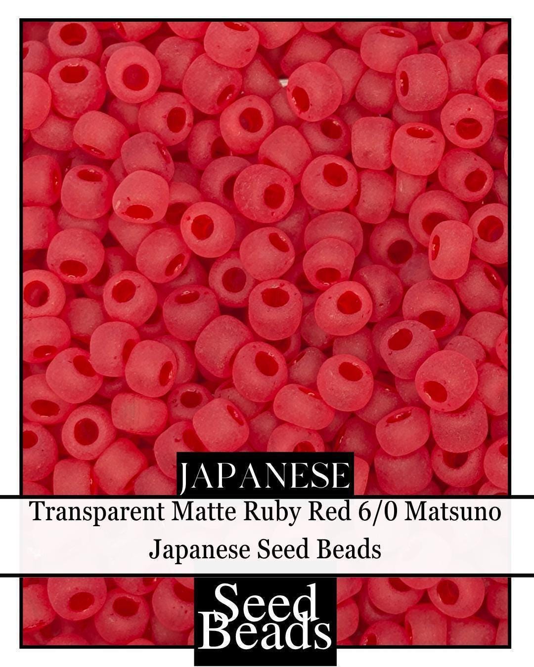 5563SB Transparent Matte Ruby Red 6/0 (15g pkg)