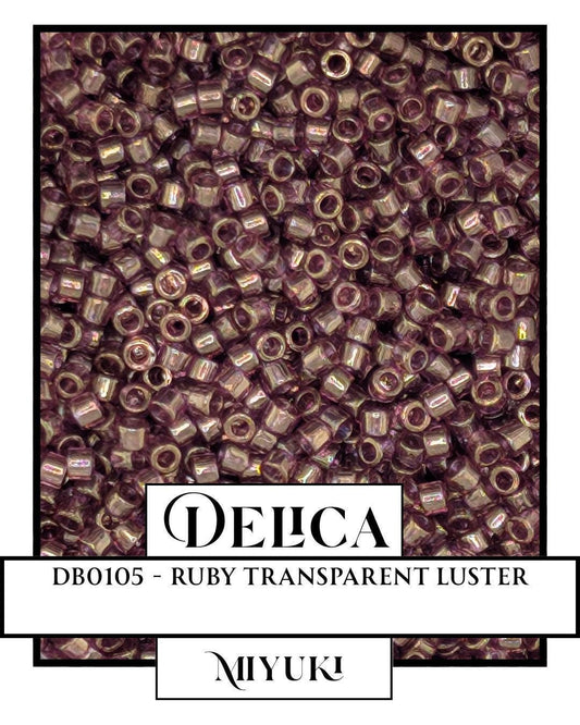 DB0105 - Garnet Gold Luster | Miyuki Delica Size 11/0  for Jewelry Making & Bead Weaving   (7.5g pkg)