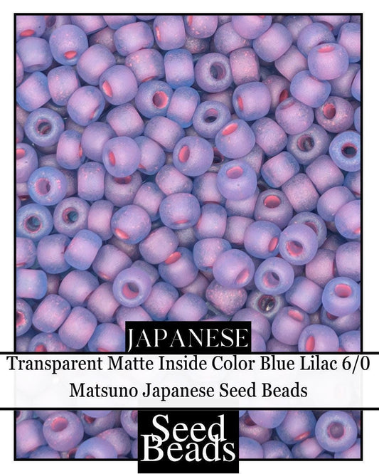 5455SB Transparent Matte Inside Color Blue Lilac 6/0 (15g pkg)