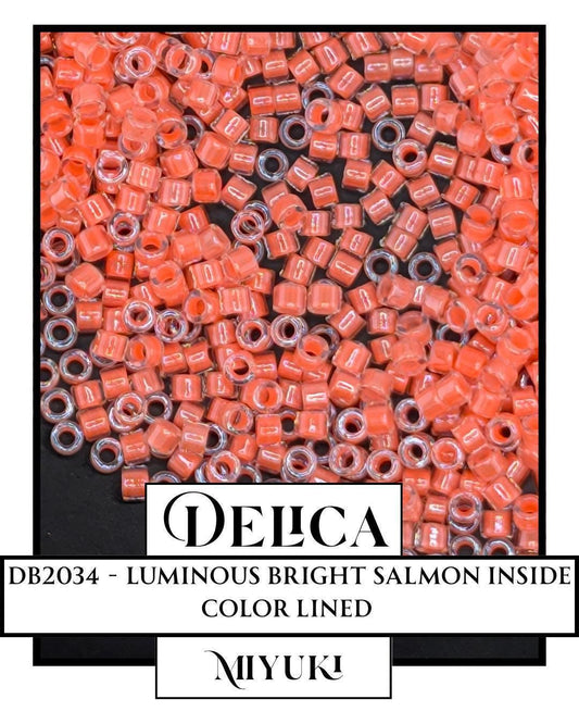 DB2034 - Luminous Flamingo | Miyuki Delica Size 11/0  for Jewelry Making & Bead Weaving   (7.5g pkg)