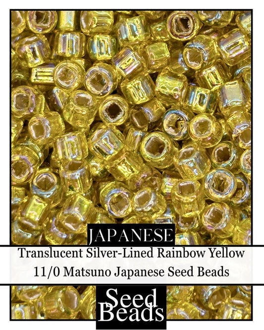 4534SB Translucent Silver-Lined Rainbow Yellow 11/0 (15g pkg)