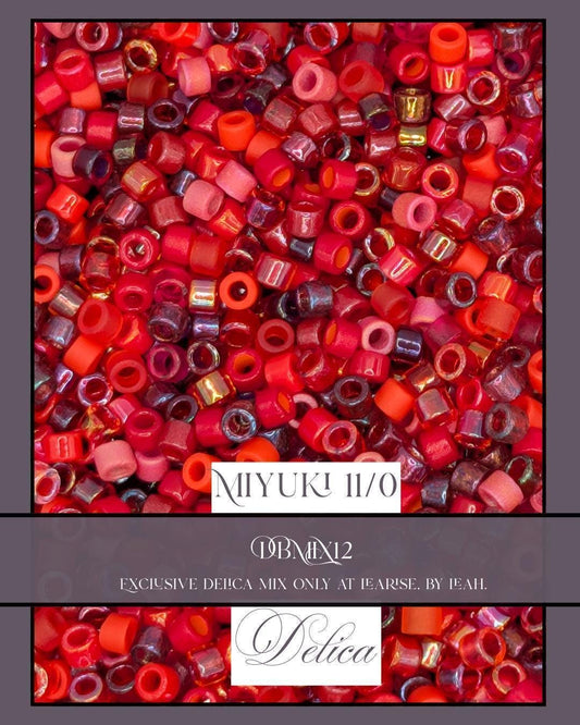 DBMIX12 Miyuki Delica Mix Seed Beads 11/0, Exclusive Bead Mix By Leah  (7.5g pk)